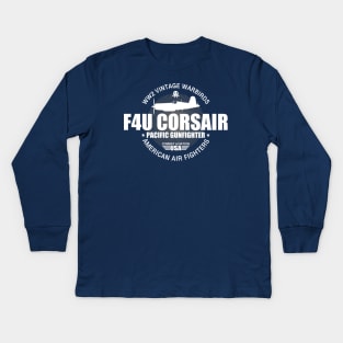 WW2 F-4U Corsair Kids Long Sleeve T-Shirt